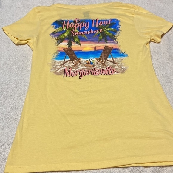 Las Vegas Margaritaville “It’s Happy Hour Somewhere”Yellow Tshirt Woman’s Size L - Picture 6 of 10